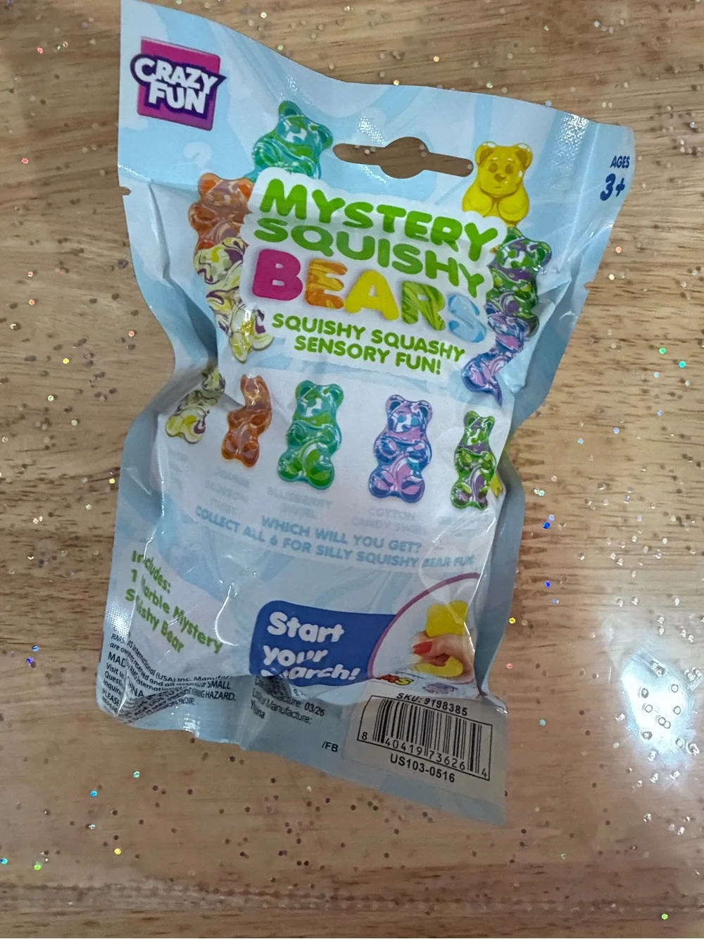 Mystery Squishy Bear - Blue